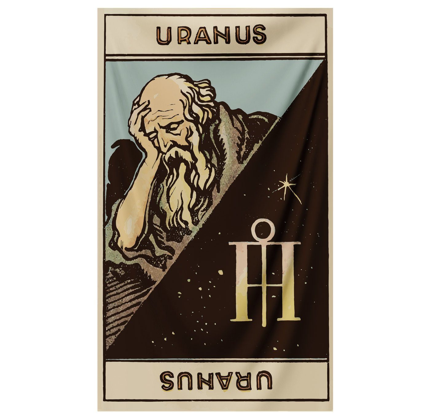 Uranus Astrology Tapestry tapestry Nirvana Threads 