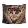 Skull Dreamcatcher Tapestry-nirvanathreads