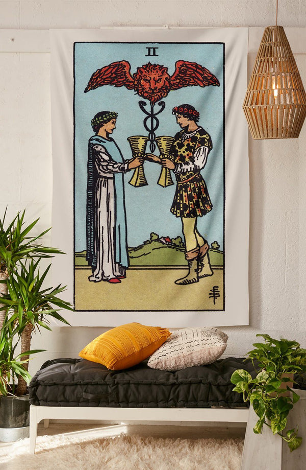 2 of Cups Tapestry - Nirvana Threads