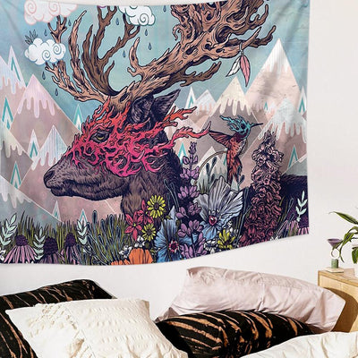 Dream Elk Tapestry-nirvanathreads