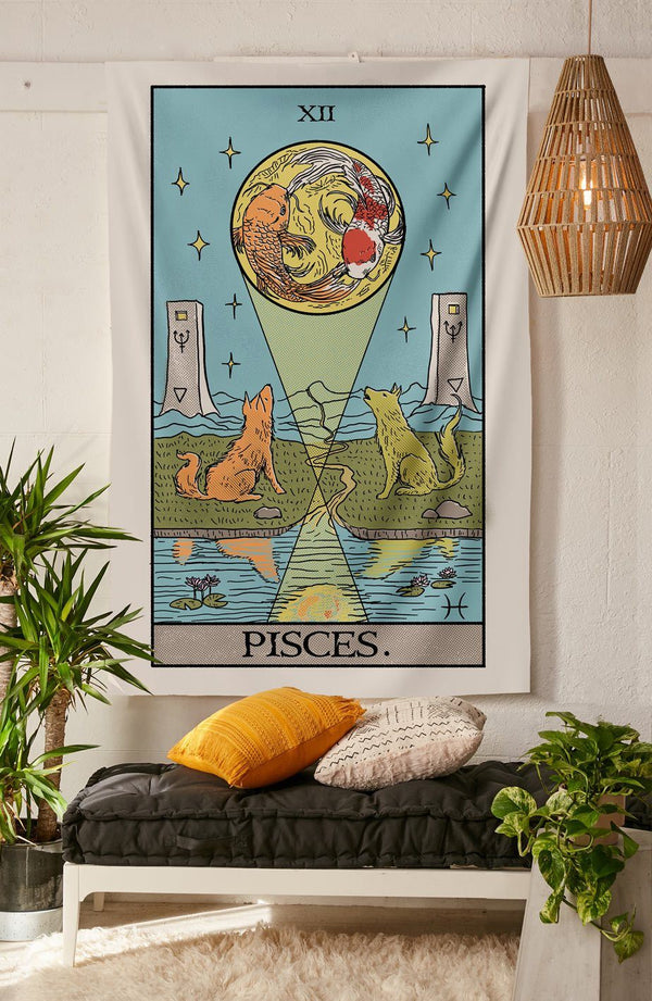 The Pisces Moon Tapestry Zodiac Tarot Astrology Nirvana Threads