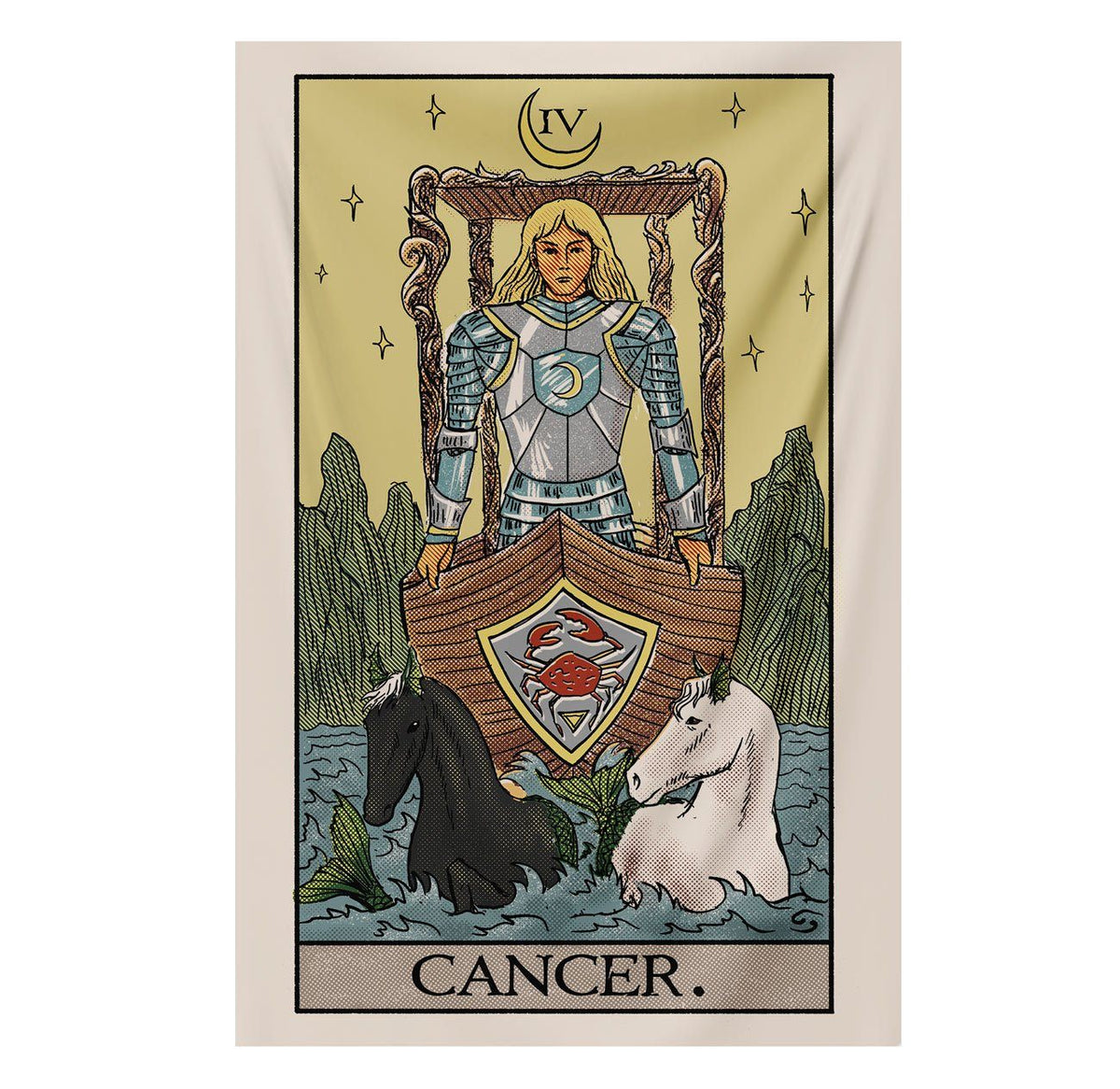 The Cancer Chariot Tapestry Zodiac-Tarot Astrology - Nirvana Threads