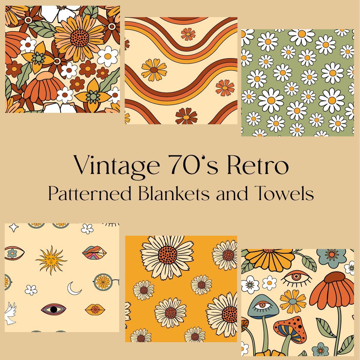 Squiggle Retro Blanket blanket Nirvana Threads 