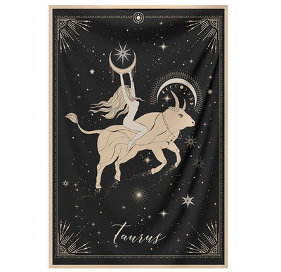 The-Taurus Tapestry-is-a-great-gift-to-say-I-love-you-but-I-also-love-astrology-tarot-wall-hanging-boho-bedroom-zodiac-vibes-from-NirvanaThreads-Nirvana-Threads