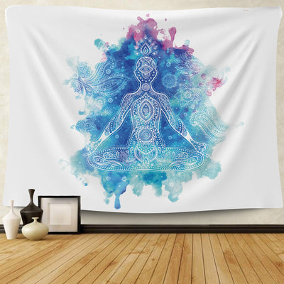 Meditation Chakra Tapestry-nirvanathreads