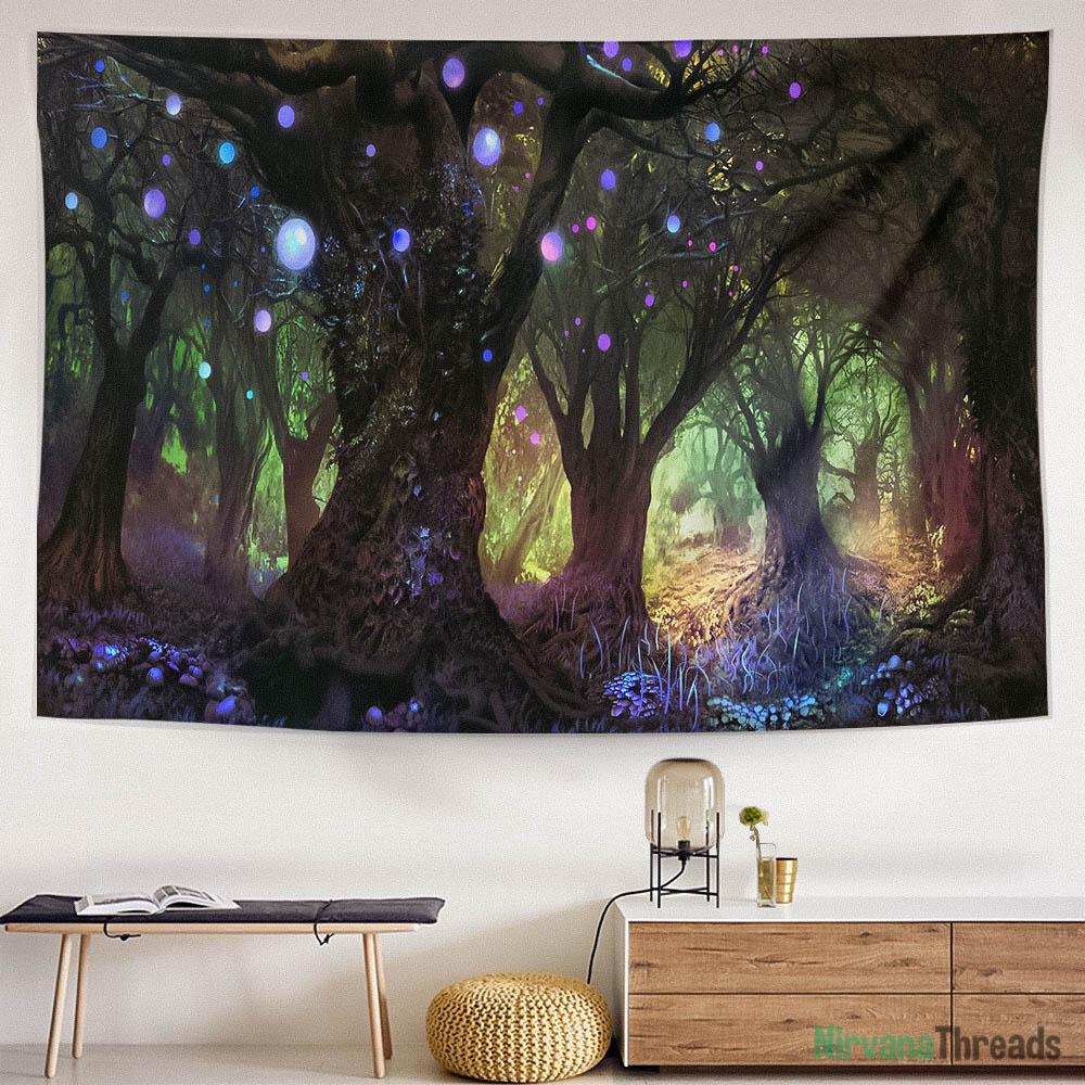 Floating Forest Tapestry-nirvanathreads