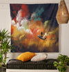 Painted Rowboat Tapestry-nirvanathreads