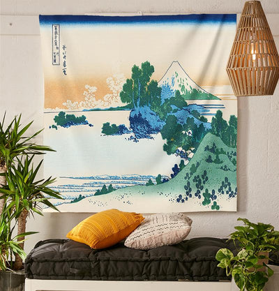 Japanese Landscape Tapestry-nirvanathreads