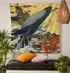 Diving Whale Tapestry-nirvanathreads