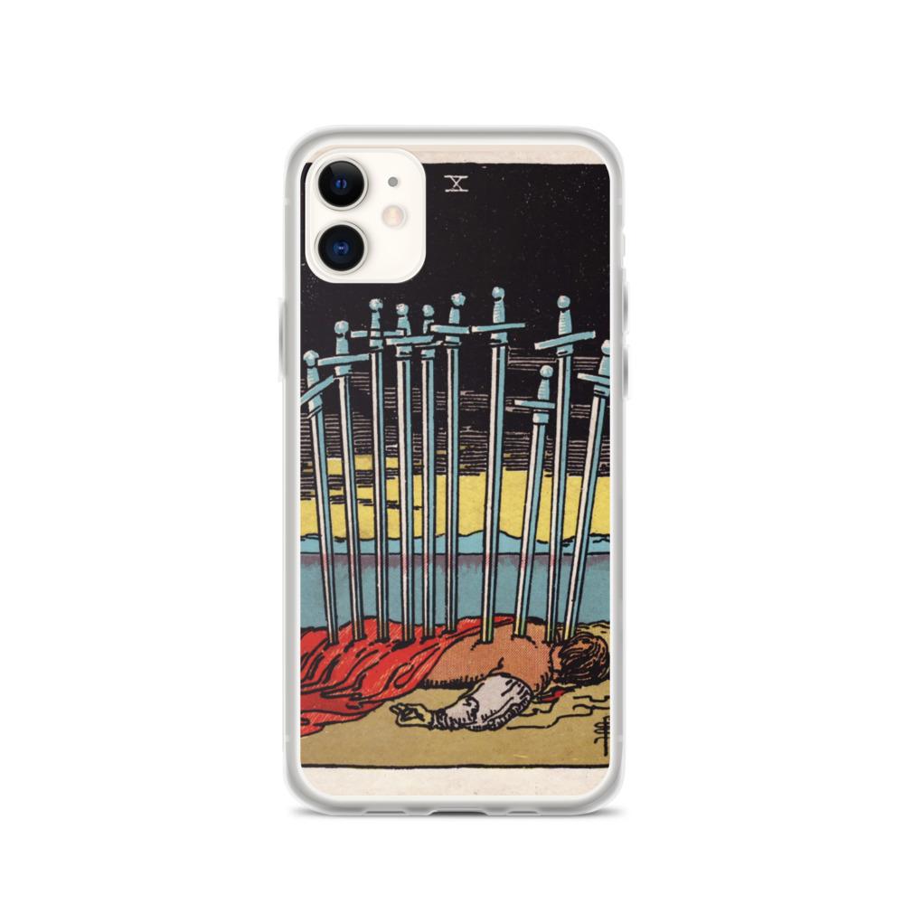 10 of Swords iPhone Case Phone case Nirvana Threads iPhone 11 