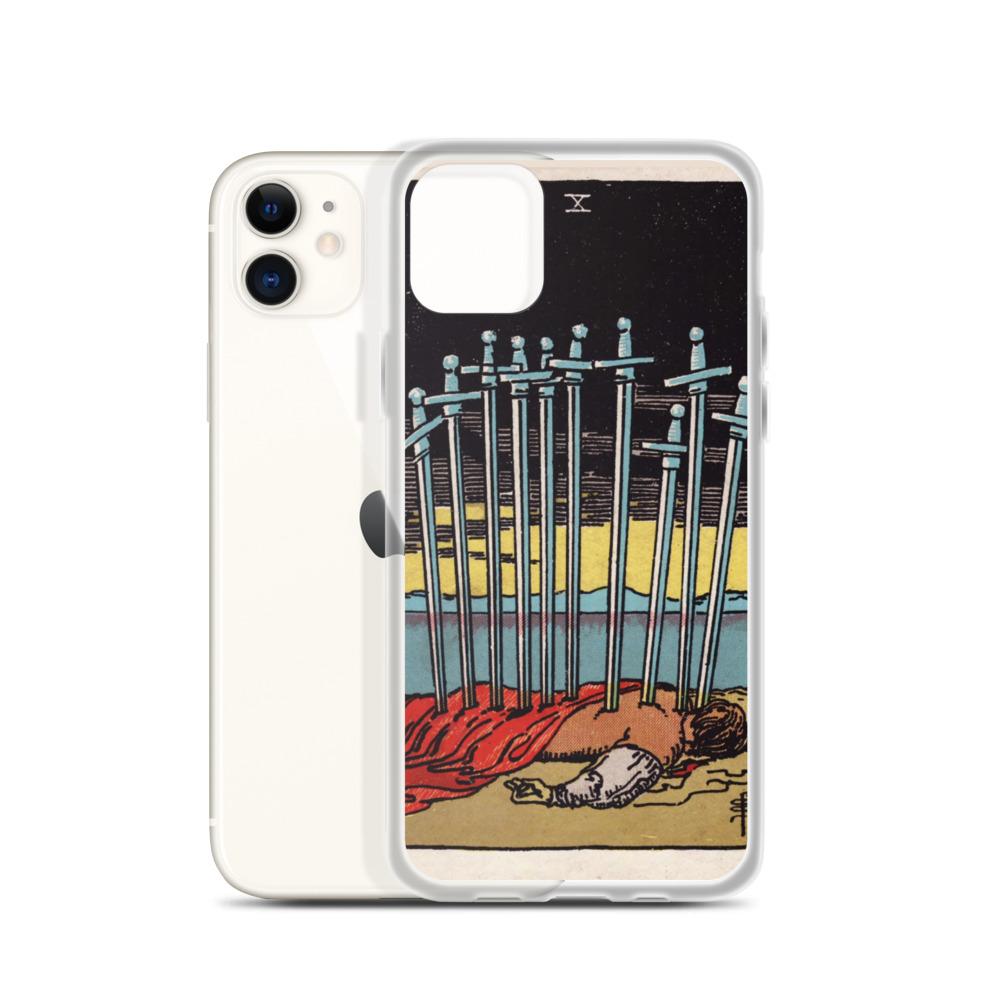 10 of Swords iPhone Case Phone case Nirvana Threads 