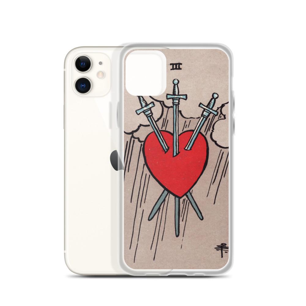 3 of Swords iPhone Case Phone case Nirvana Threads 