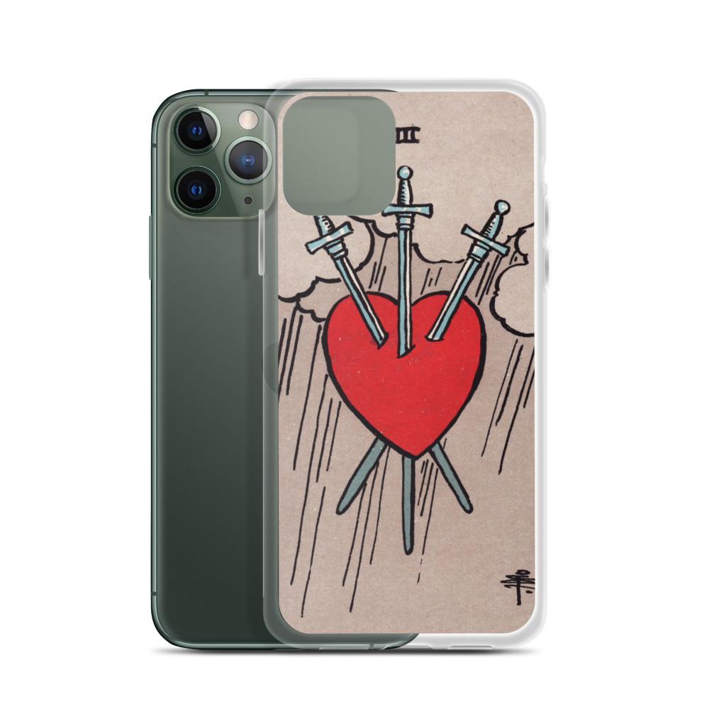 3 of Swords iPhone Case Phone case Nirvana Threads 
