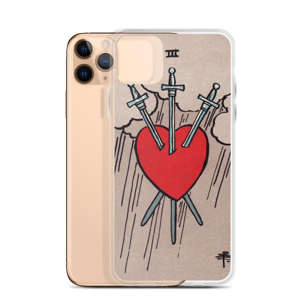 3 of Swords iPhone Case Phone case Nirvana Threads 