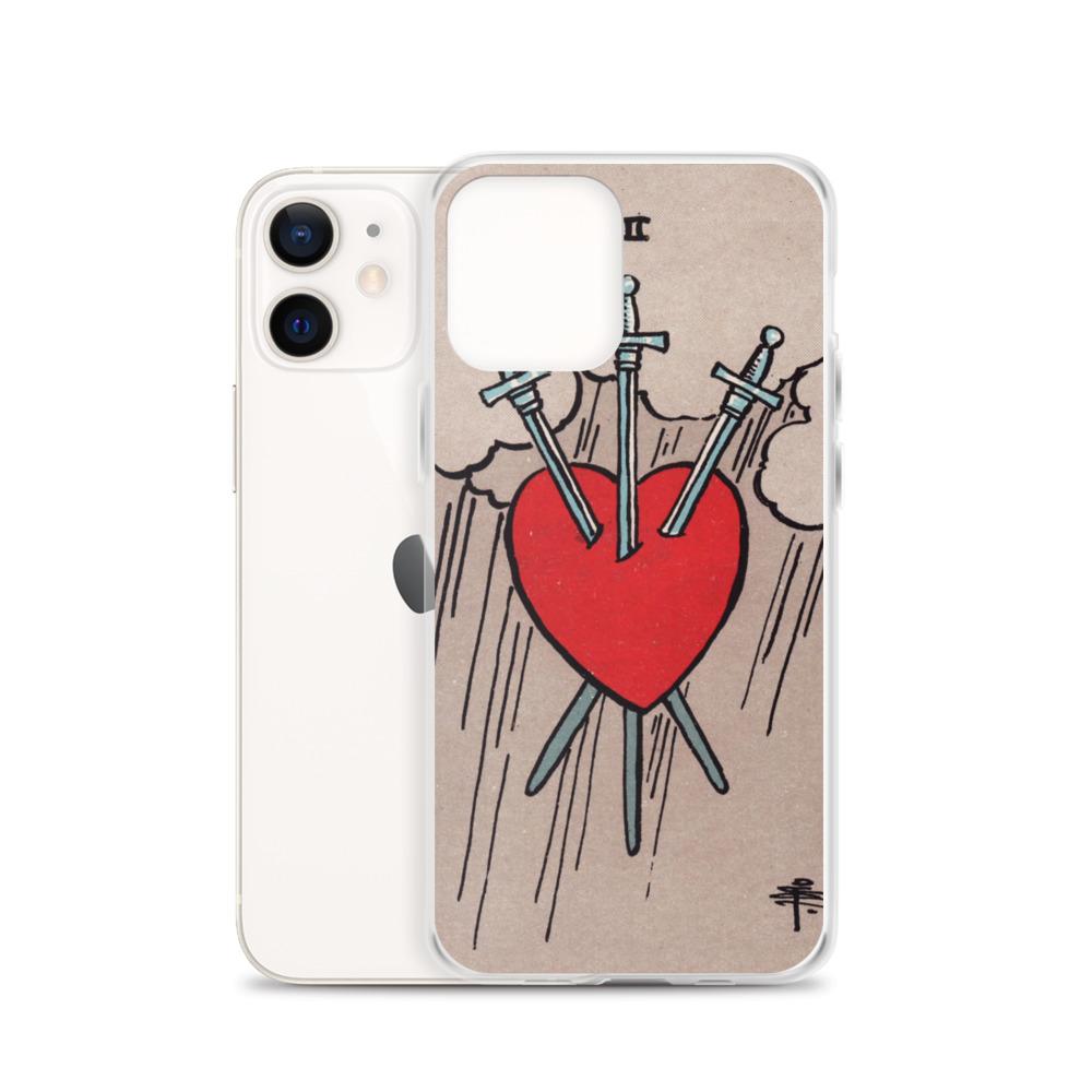 3 of Swords iPhone Case Phone case Nirvana Threads 