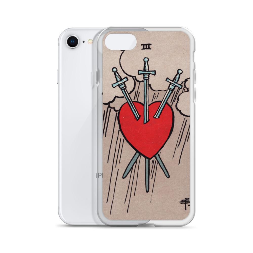 3 of Swords iPhone Case Phone case Nirvana Threads 
