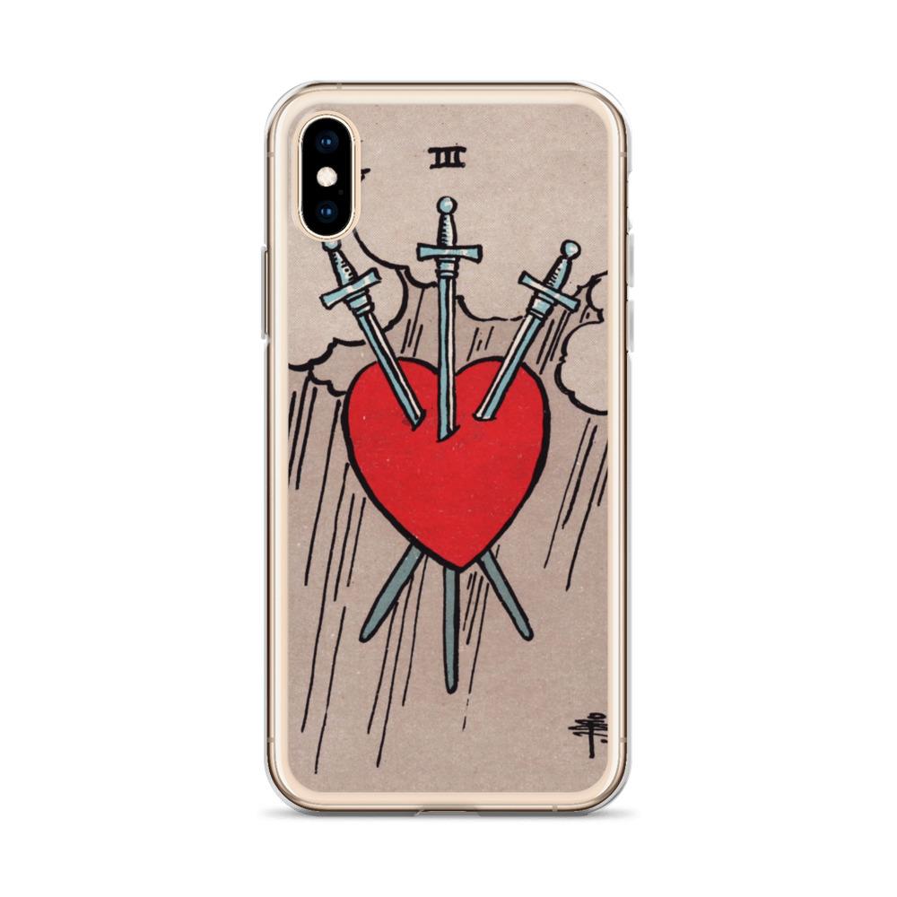 3 of Swords iPhone Case Phone case Nirvana Threads 