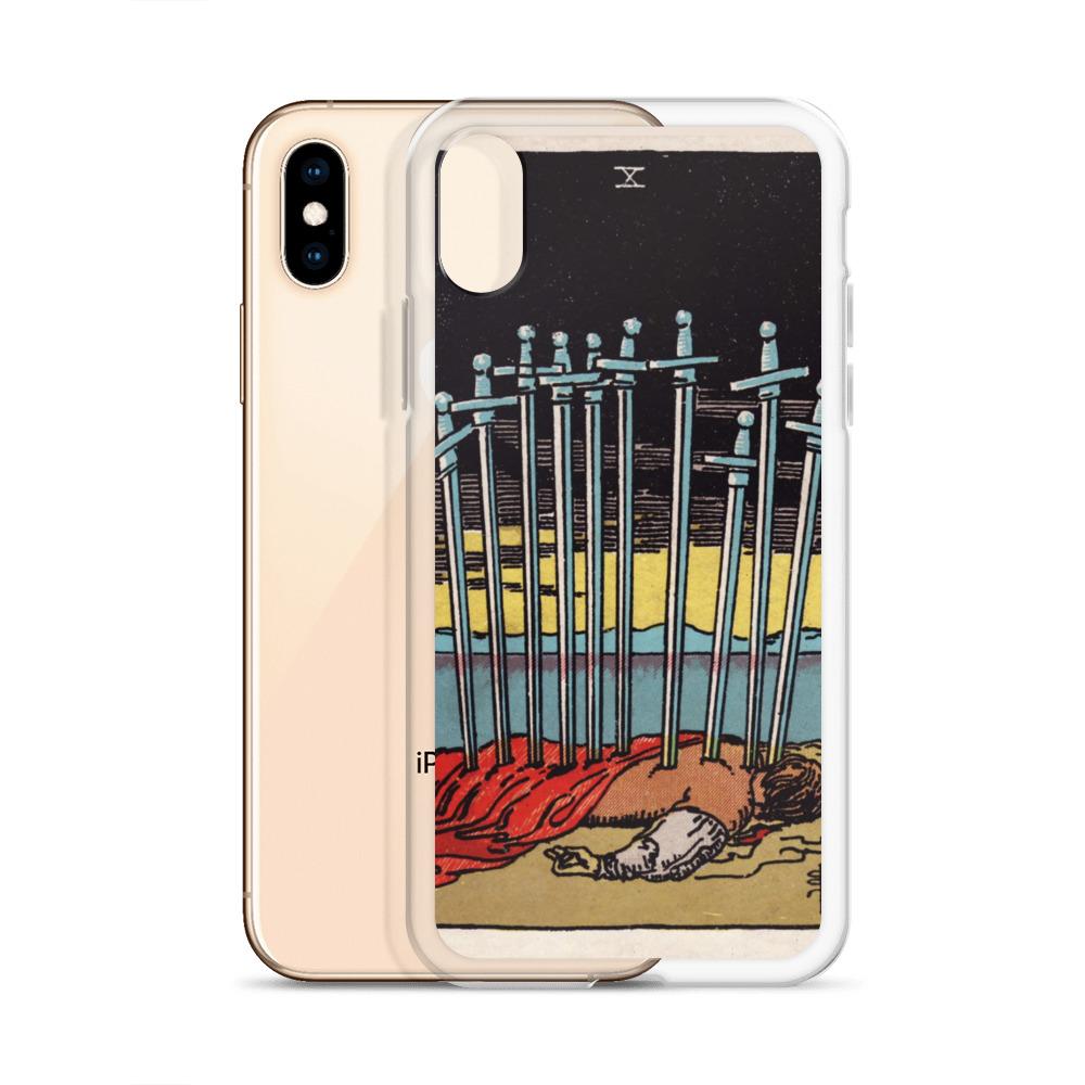 10 of Swords iPhone Case Phone case Nirvana Threads 