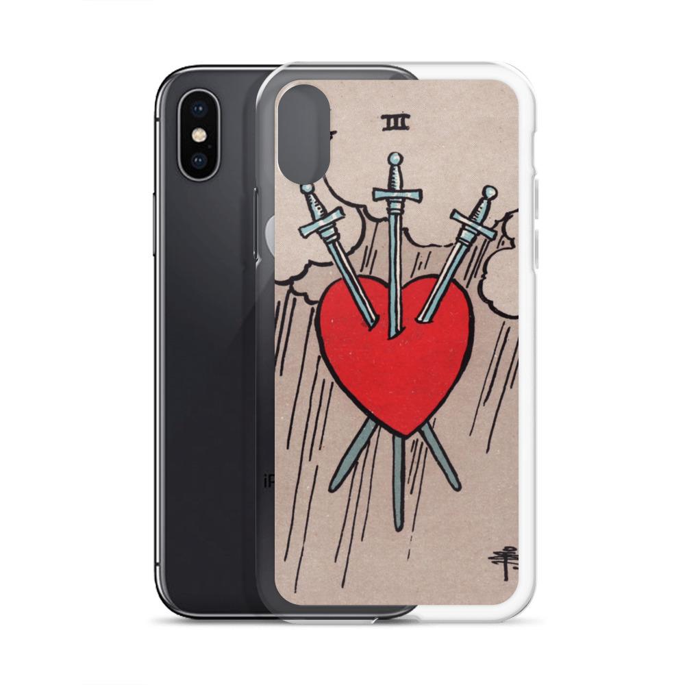 3 of Swords iPhone Case Phone case Nirvana Threads 