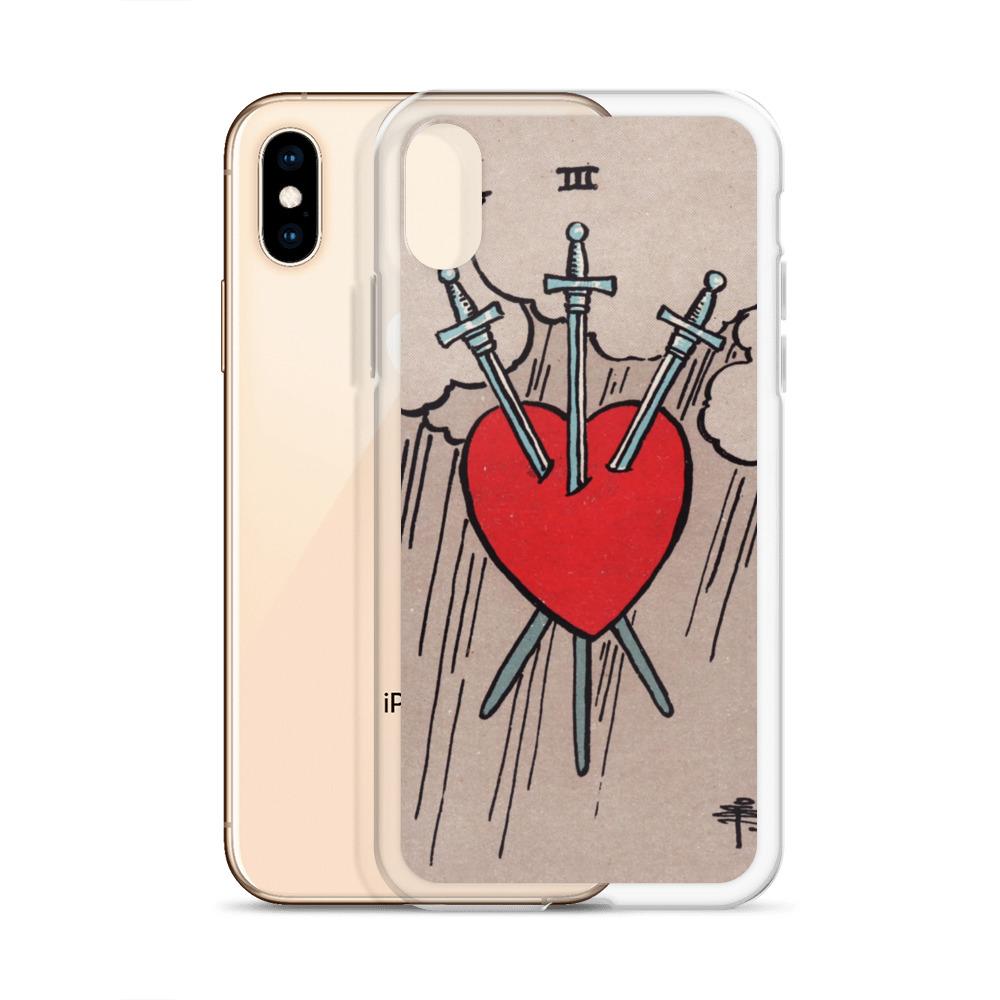 3 of Swords iPhone Case Phone case Nirvana Threads 