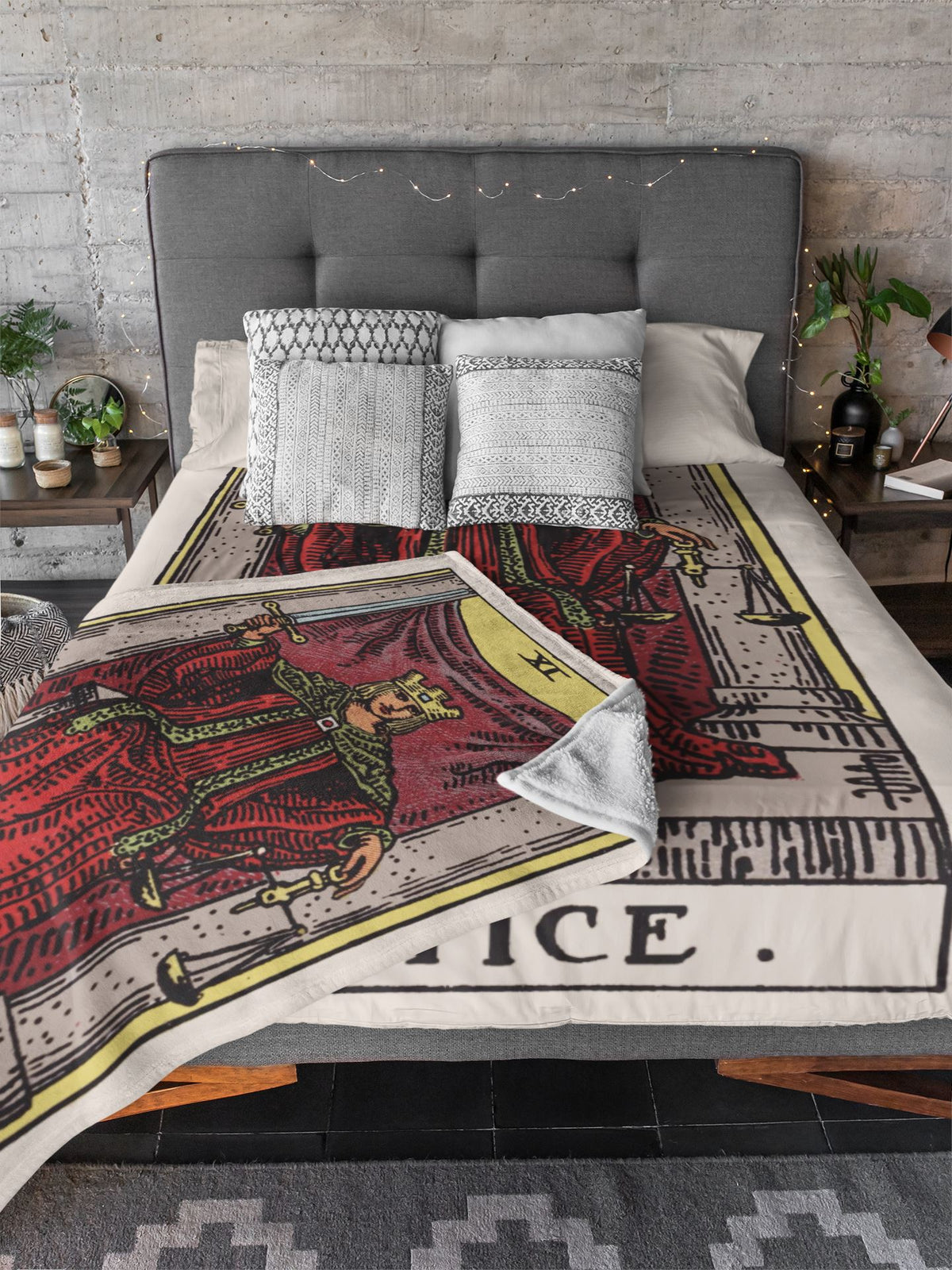Justice Tarot Blanket blanket Nirvana Threads 
