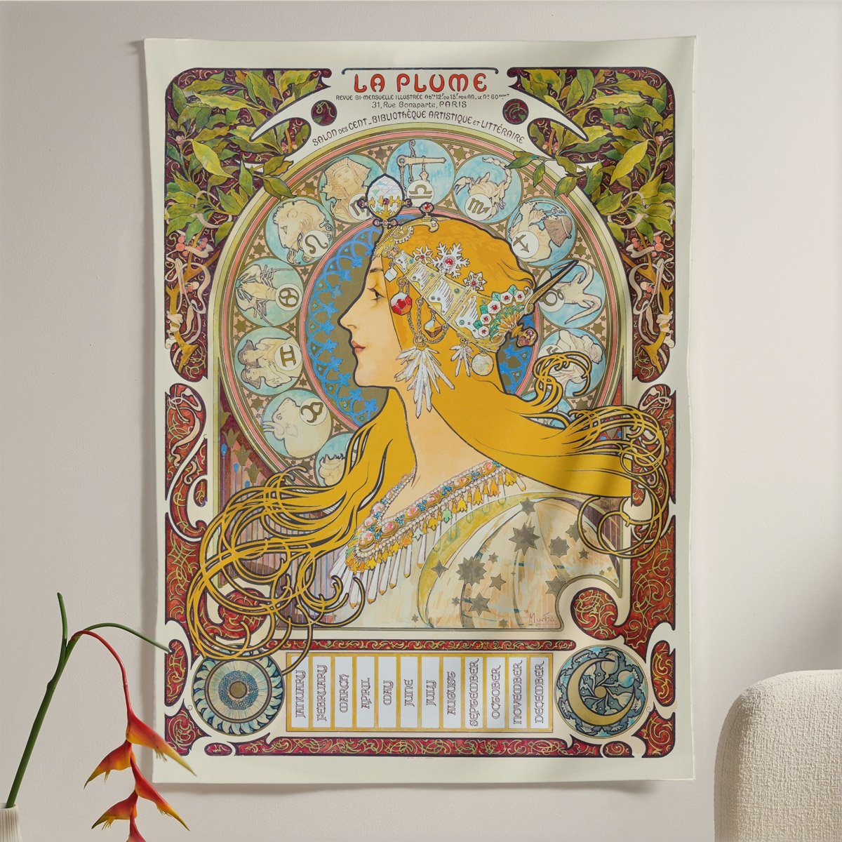 Zodiaque "La Plume" Tapestry tapestry Nirvana Threads 