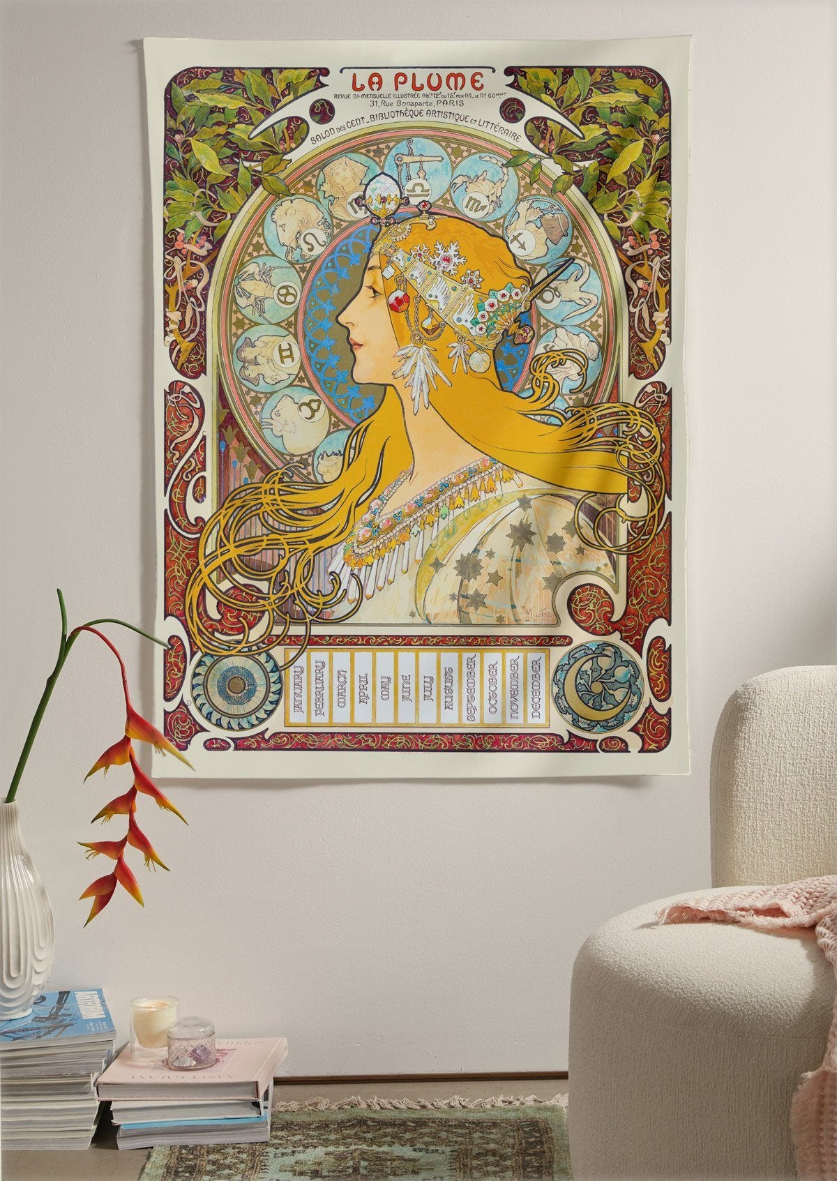 Zodiaque "La Plume" Tapestry tapestry Nirvana Threads 