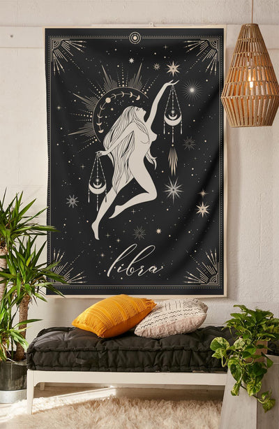 The-Libra Tapestry-is-a-great-gift-to-say-I-love-you-but-I-also-love-astrology-tarot-wall-hanging-boho-bedroom-zodiac-vibes-from-NirvanaThreads-Nirvana-Threads