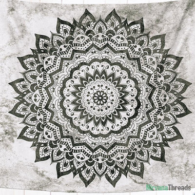 Jet Mandala Tapestry-nirvanathreads