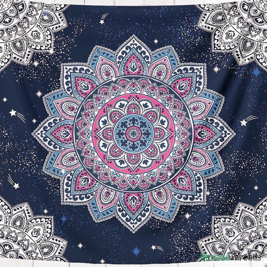 Spatter Mandala Tapestry-nirvanathreads