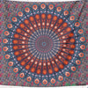 Red Peacock Mandala Tapestry tapestry NirvanaThreads - YYT