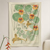 The Nasturtium Flower Tapestry (80x60 inches / 200x150 cm) from Nirvana Threads is the perfect vintage flora gift to say I love you but I also love classic garden floral wall hanging boho bedroom vibes
