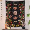 Flower Moon (black) tapestry nirvanathreads