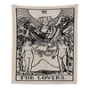 Lovers Tarot - White Tapestry tapestry nirvanathreads 60 x 40 inches