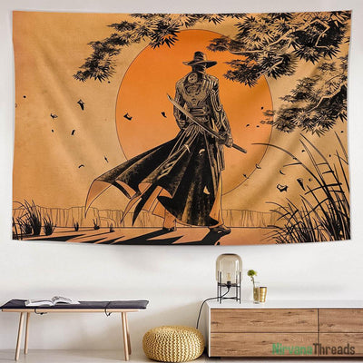 Wandering Samurai Tapestry-nirvanathreads