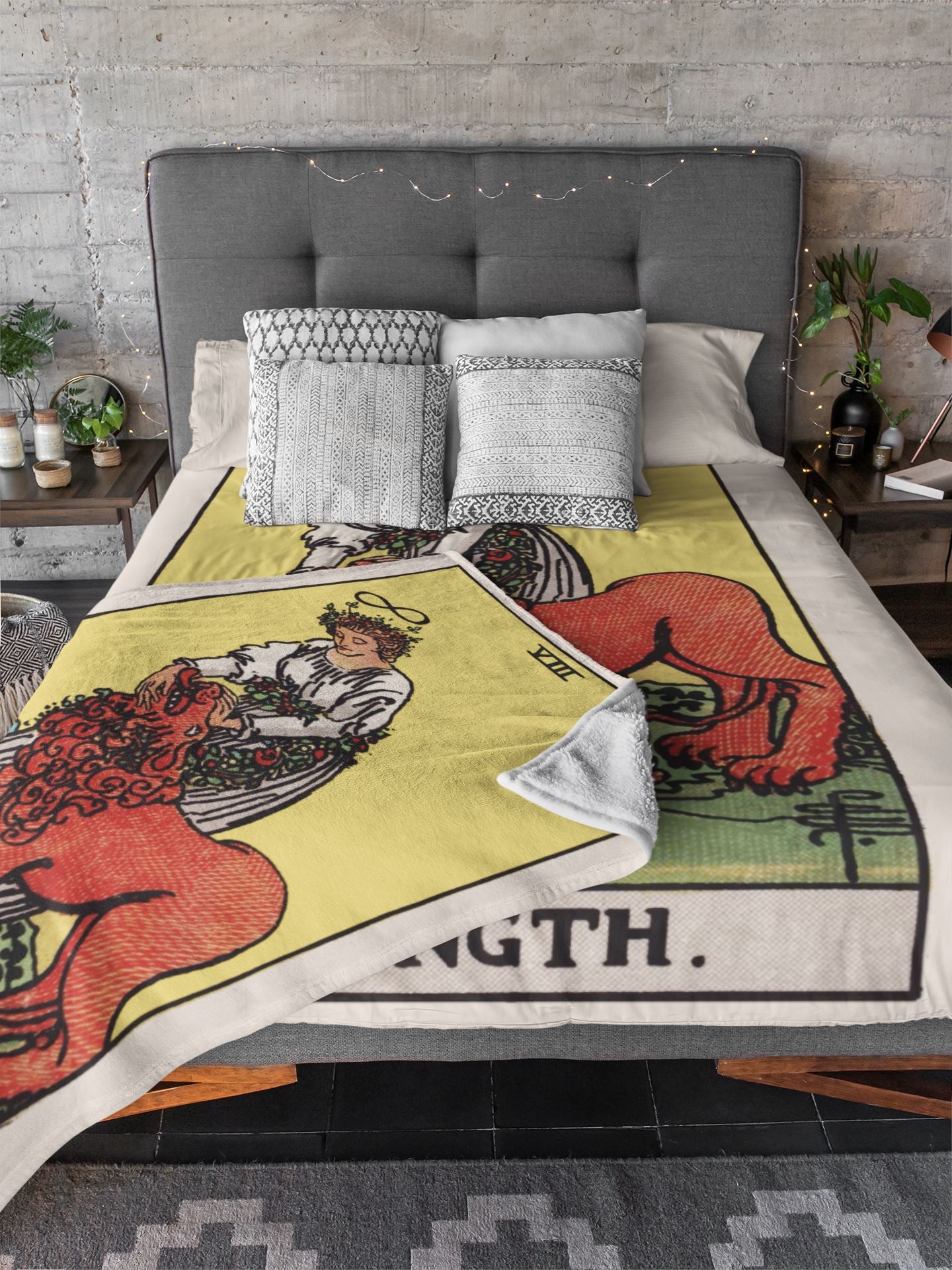 Strength Tarot Blanket blanket Nirvana Threads 