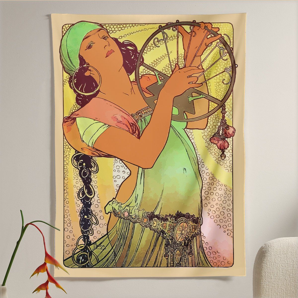 Gypsy Tamborine Tapestry tapestry Nirvana Threads 