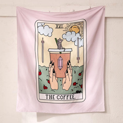 Coffee Tarot Tapestry-nirvanathreads