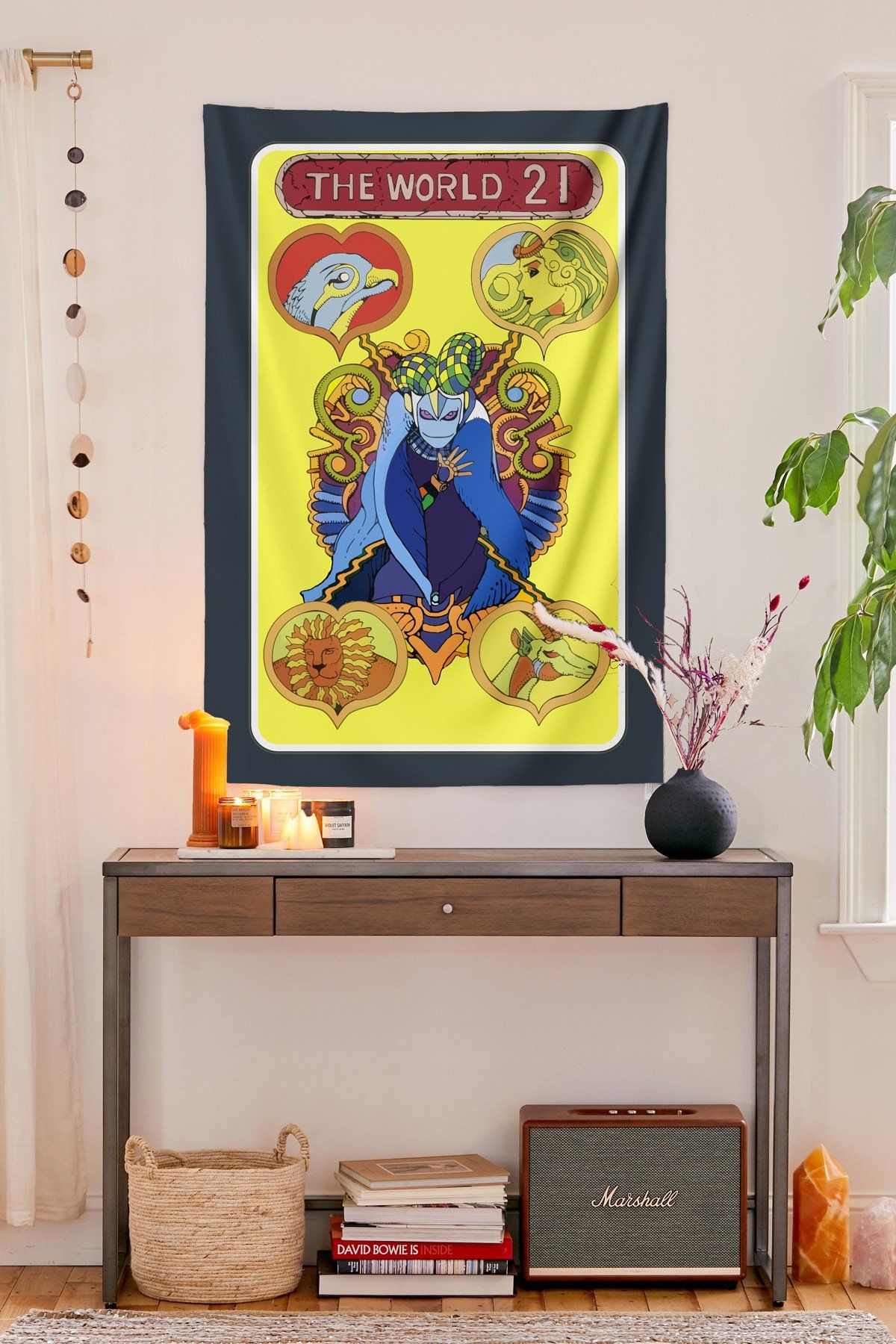 DIO's Stand Za Warudo Tarot Tapestry tapestry NirvanaThreads 